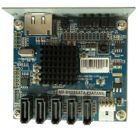 Концентратор 1 ESATA to 5 SATA port Multiplier (SiI3726 Chip), NR-BRD5SATA-ESATAML, Negorack
