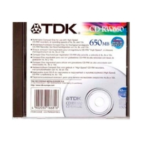 Диск CD-RW TDK 650MB 10X